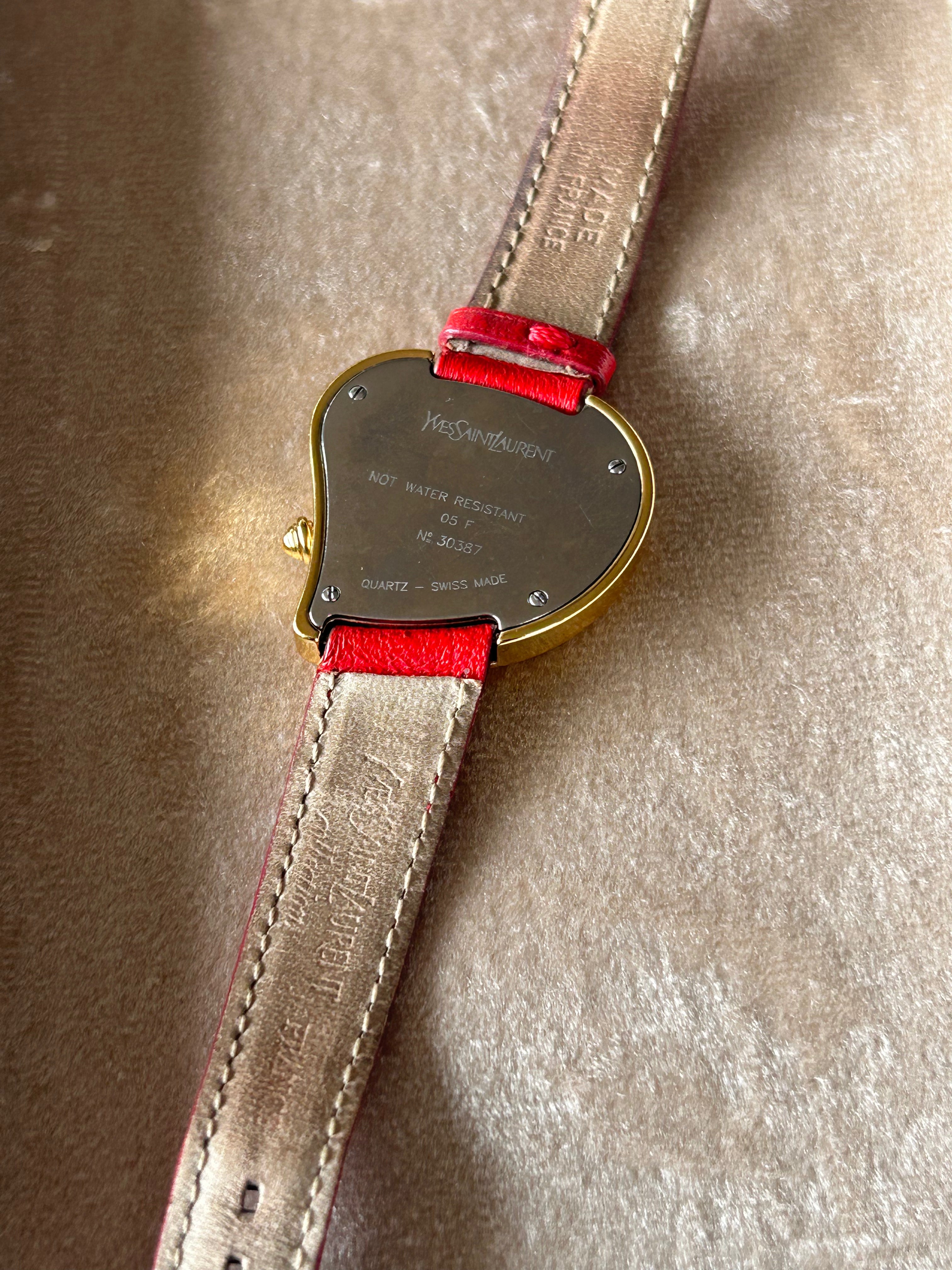 Vintage Yves Saint Laurent Heart Watch